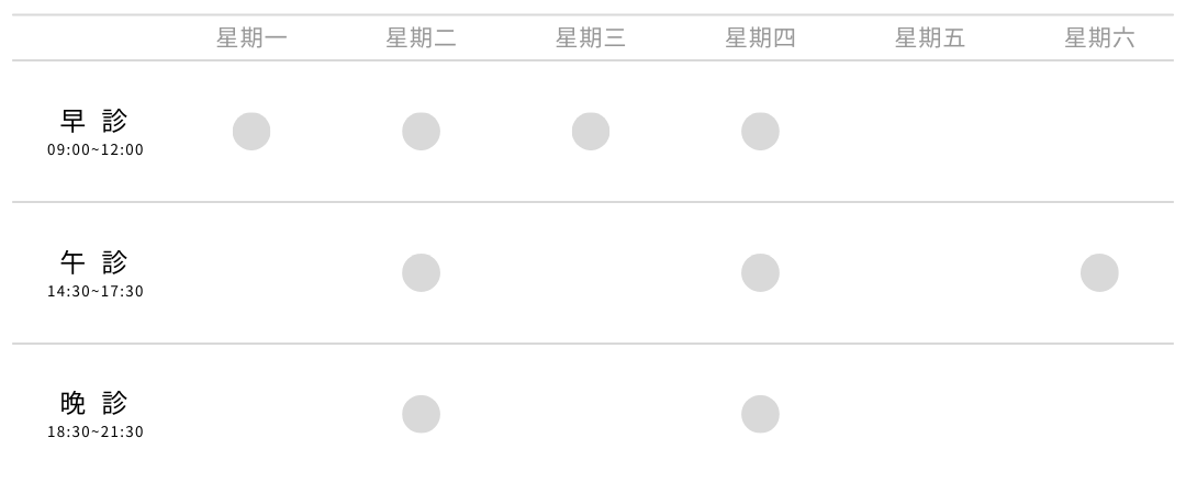 陳谷銘院長門診時刻表